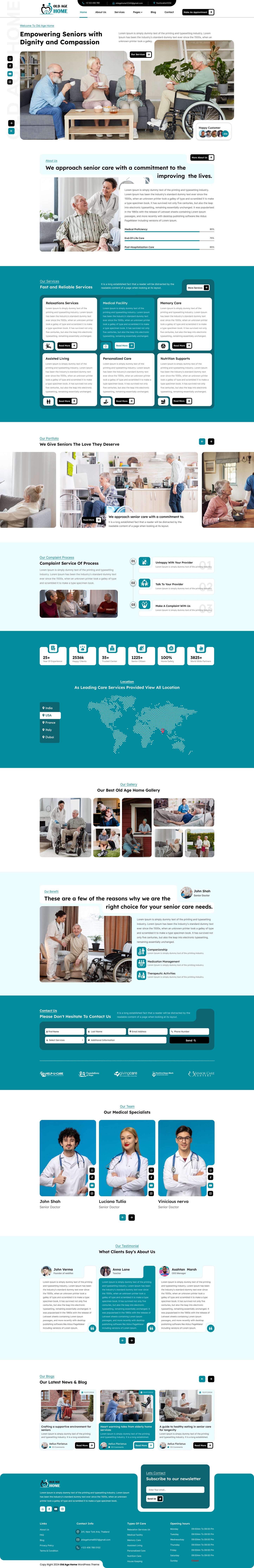 Old Age Home WordPress Theme