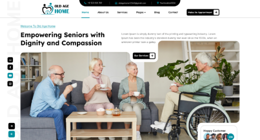 Old Age Home WordPress Theme