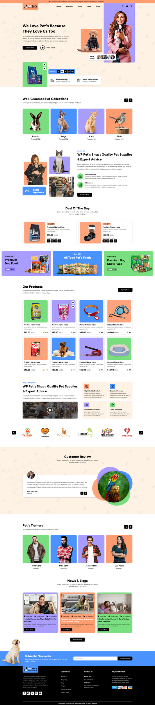 Pet Shop WordPress Theme