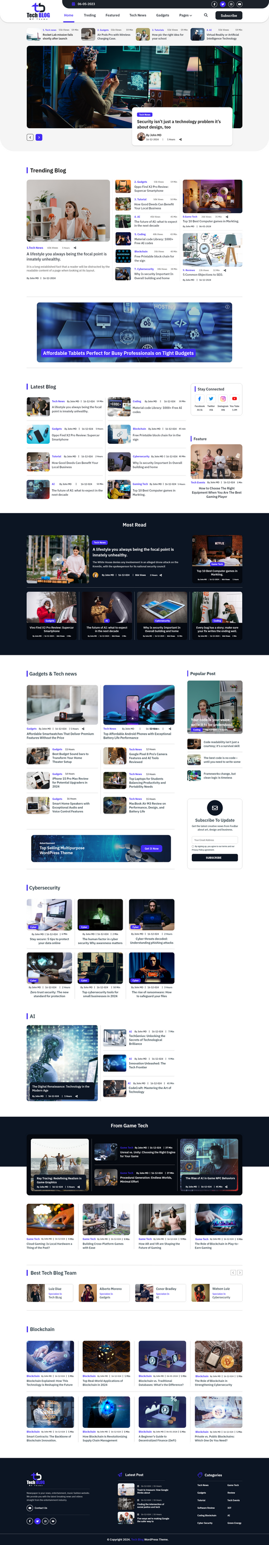 Tech Blog WordPress Theme